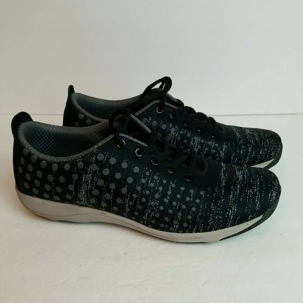 DANSKO Hanna Black/Gray Polka Dot Lace-Up Sneaker